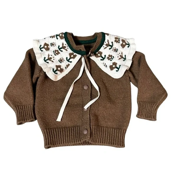 Vintage kids brown sweater, small - Picture 2 of 5